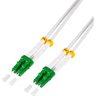 Logilink FC0LC20 Glasfaser LWL Anschlusskabel 20.00m Weiß [1x LC APC-Stecker - 1x LC APC-Stecker] 9/125 μ Singlemode OS2
