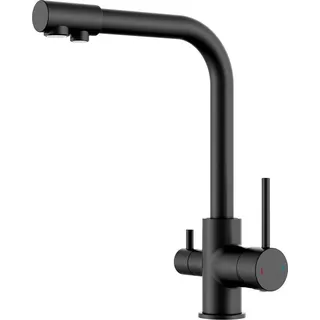 None Wasserhahn Küche 3-Wege Mischbatterie Schwarz
