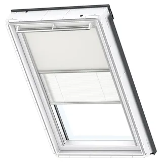 VELUX Verdunkelungsrollo Duo DFD MK08 1085S Beige/Weiß, Schiene: alu
