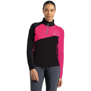 Dare 2b Dare2b Ice Core Halbreißverschluss-langarm-t-shirt - Pure Pink / Black - 42