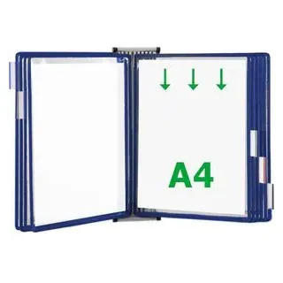 Tarifold Wand-Sichttafelsystem 414101 DIN A4 blau mit 10 St. Sichttafeln