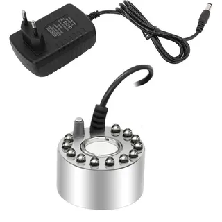 Aiperq - ymyny 12 LED-Nebelmaschine für Zimmerbrunnen, Nebelmaschine für kleine Teiche, Luftbefeuchter – perfekt für Wasserbrunnen, Teich, Halloween,