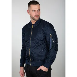 Alpha Industries Bomberjacke ALPHA INDUSTRIES "Alpha Industries Men - Bomber Jackets MA-1 VF LW" Gr. M, blau (rep blau, gold), Herren, Shell/Lining: 100% Nylon, Jacken