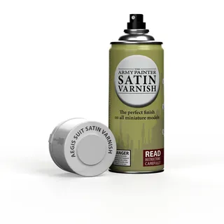 The Army Painter Colour Primer, Satin Varnish 400 ml Grundierung Spray, Acryllack für Fantasy Model Miniaturen Bemalen und Warhammer Figuren