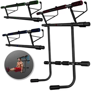 Kesser KESSER® 4in1 Premium Klimmzugstange inkl. DIP-Station & Power Ropes , klappbare Türreck, sichere Türrahmen einhängen, Montage zu Hause ohne Schrauben , Pull Up Bar