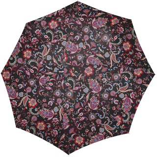 Reisenthel Umbrella Pocket Classic Paisley Black Kompakter Taschenschirm aus recycelten PET-Flaschen Mit ergonomischem Griffdesign