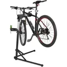 Relaxdays Fahrrad Montageständer, Lenkerhalter, klappbarer Teleskop Wartungsständer, Rahmen 25-40 mm, bis 30 kg, schwarz