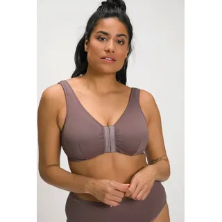 Ulla Popken Bustier Bustier Still-BH Vorderverschluss Cup C/D - E/F beige|braun 130