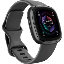 FITBIT Sense 2 Smartwatch Aluminium Elastomer, S/L, Shadow Grey/Graphite