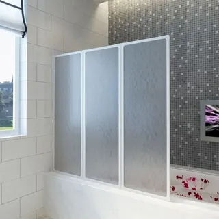 vidaXL Duschwand 117x120 cm 3-teilig Faltbar