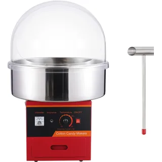 Uimoso Kommerzielle Zuckerwattemaschine mit 1000 W Leistung und Abdeckung Rot
