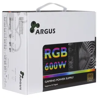 Inter-Tech Argus RGB-600W II Netzteil, Schwarz