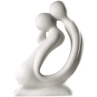 Gilde Sculpture Francis Paar Kuss - kniende Figur in Creme weiß H 42 cm