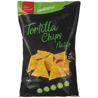 Palapa Tortilla Chips Natur | Knusprige Maischips mit Speisesalz Maistortillachips 450g