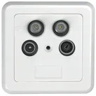 SSD 4-00 - SAT- Antennendose, Twin, 4 Ausgänge, inkl. Rahmen