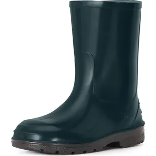 Ladeheid Gummistiefel Kinder Hohe wasserdichte Regenstiefel für Jungen und Mädchen LA-939 (Dunkelgrün, 31 EU)