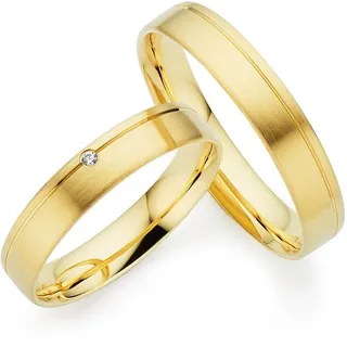 Trauring PHÖNIX "Schmuck Geschenk Gold 333 Trauring Ehering LIEBE versch. Varianten" Gr. 60, gold (gelbgoldfarben), Fingerringe, 60, ohne Brillant, Gelbgold 333, 4,0mm, Made in Germany, wahlweise mit oder ohne Brillant