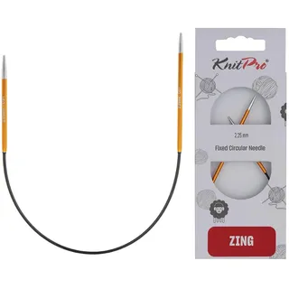 KnitPro K47051 Rundstricknadel, Metal, Orange, 25cm / 2.25mm