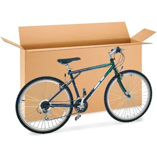 Imballaggi Point Fahrradbox XL 180 × 35 × 95 cm für MTB 29" großes E-Bike und Rahmen Größe XL – extra lange Fahrradbox aus verstärktem Karton für Versand und Transport – 1er Set