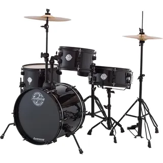 Ludwig Pocket Kit von Questlove | All-in-One-Schlagzeug für Einsteiger | Mit 4 Trommeln, Hi-Hats, Crash/Ride-Becken, Pedalen, Hocker und Drumsticks | Lackierung Black Sparkle (LC178X016)