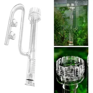 Glas Aquarium Filter, Rohr Lily Pipe Inlet Drain Pipes Aquarium Water Surface Skimmer Filter Pipe