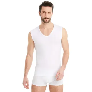 FINN Design Achselhemd Business Unterhemd Herren Ärmellos mit V-Ausschnitt Das perfekte Tank-Top für Männer unter Hemd und Anzug weiß 5XL