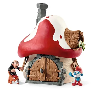 Schleich Schlumpf Haus mit 2 Figuren