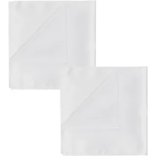 SLEEKEE 2 Stück Weiße Einstecktücher, Herrentaschentücher, Einstecktücher Aus Seidenimitat, Brustschals Für Formelle Herrenanzüge, Geeignet Für Hochzeits-, Tanz- Und Zeremonienpartys (22 X 22 Cm) - Einheitsgröße