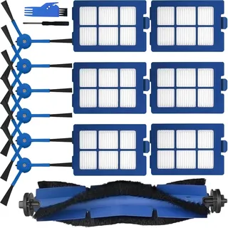 EATBALE Ersatzteile Zubehör für Eufy RoboVac X8 Serie Hybrid Staubsauger Roboter, 1 x Hauptbürste, 6 x Seitenbürste, 6 x HEPA-Filter, 1 x Reinigungsbürste, 1 x Schraubendreher (13 Stück)