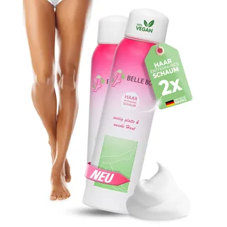 Belle Body Premium Enthaarungsschaum 300ml 2 Dosen - Effektive Haarentfernung ohne Rasur für Frauen und Männer - Haarentfernungsschaum - Keine Hautirritationen - Ideal für Haarentfernung