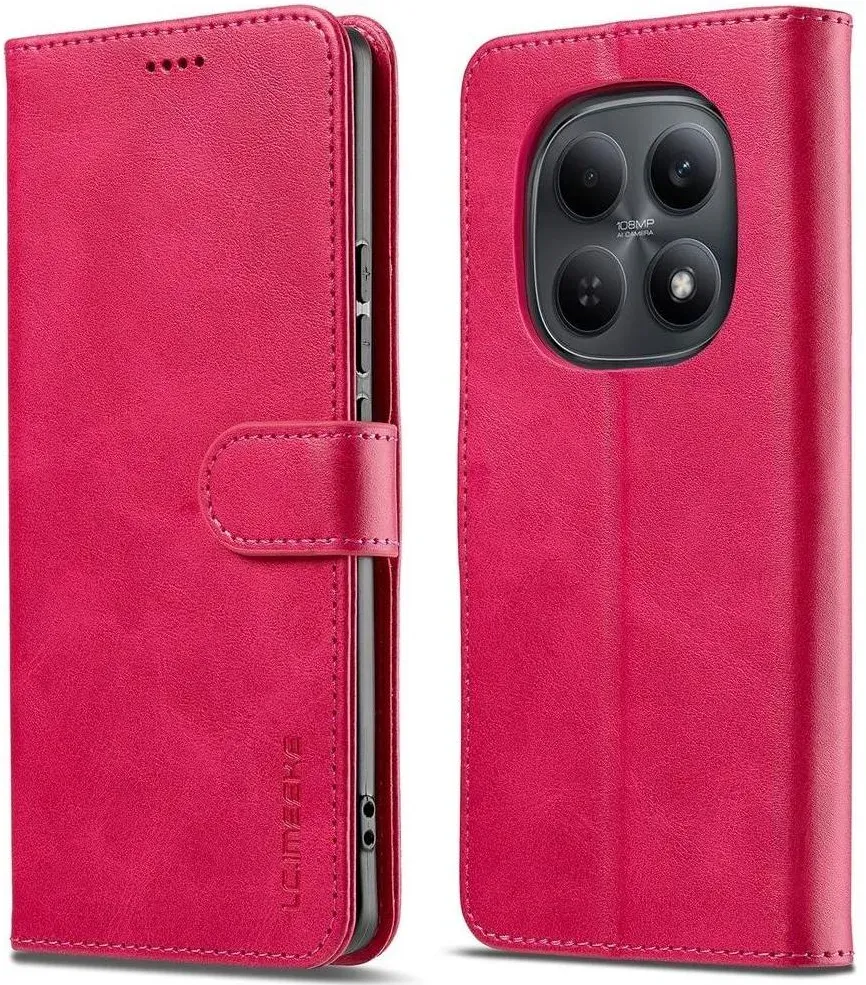LC.Imeeke Xiaomi Redmi Note 15 Pro+ / Poco M8 Pro - Leder Etui Hülle (Xiaomi Redmi Note 15 Pro+), Smartphone Hülle, Pink
