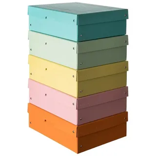 Falken 5x PURE Box Pastell A4 Füllhöhe 100 mm, Farben pastell sort., 22001960F