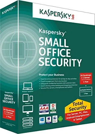 Kaspersky Small Office Security, 10 PC + 10 Mobile + 1 Server - 1 Jahr Win, Download