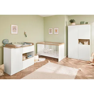 Pinolino 3-tlg. Babyzimmer-Set Linje breit, weiss