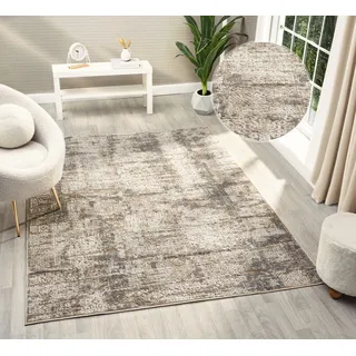 MY HOME Teppich MY HOME "Selin" Gr. 6, braun, B:200cm H:9mm L:300cm, Kunstfaser, Teppiche, Teppich, dezenter Glanz, Schrumpf-Garn-Effekt, im Vintage-Look, dichte Qualität