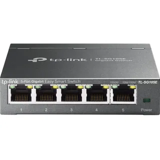 TP-Link TL-SG105E 5-Ports Gigabit Easy Smart Managed Netzwerk Switch(Plug-and-Play,Metallgehäuse, QoS, IGMP-Snooping,LAN Verteiler, zentrales Management, energieeffizient)