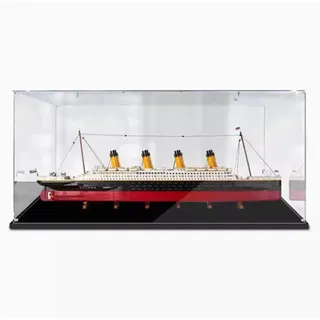 Acryl-Vitrine für Lego 10294 Titanic-Modell, staubdichte transparente Acryl-Vitrine, Aufbewahrungsbox (Modell nicht im Lieferumfang enthalten) (2 mm)