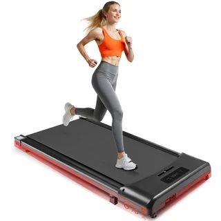 Worldgeil Walking Pad Laufband für Zuhause - 3 in 1 Laufband Schreibtisch mit Steigung - Walkingpad Leise 6 km/H - Under Desk Treadmill for Home mit Led-Anzeige & Fernbedienung Montagefrei Bis 150 KG