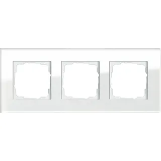 Gira Abdeckrahmen 3f. weissglas 021312