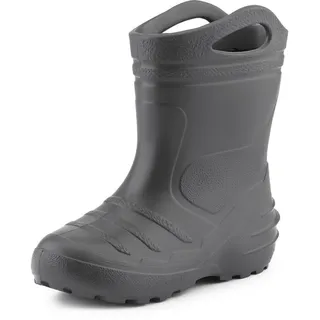 Ladeheid Kinder federleichte Eva Regenstiefel für Mädchen Jungen Thermo Gummistiefel gefüttert KL051 (Graphite, 24 EU)