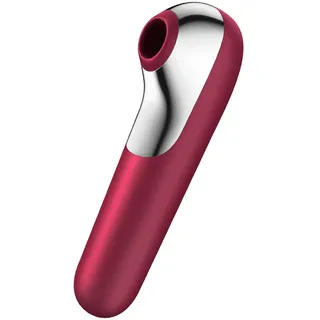 Auflegevibrator Satisfyer Dual Love Connect App, Klitoris Vibrator für Sie, Druckwellenvibrator mit App, Klitorisstimulator, Sexspielzeug für Frauen und Paare wiederaufladbar 16 cm