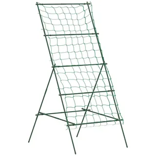 Outsunny Rankgitter aus Stahl zum Stecken rostfrei Rankhilfe in A-Form für Kletterpflanzen Spalier 101x133x227 cm Garten Spalier Pflanzenspalier für Gemüse Blumen Kletterpflanzen Grün