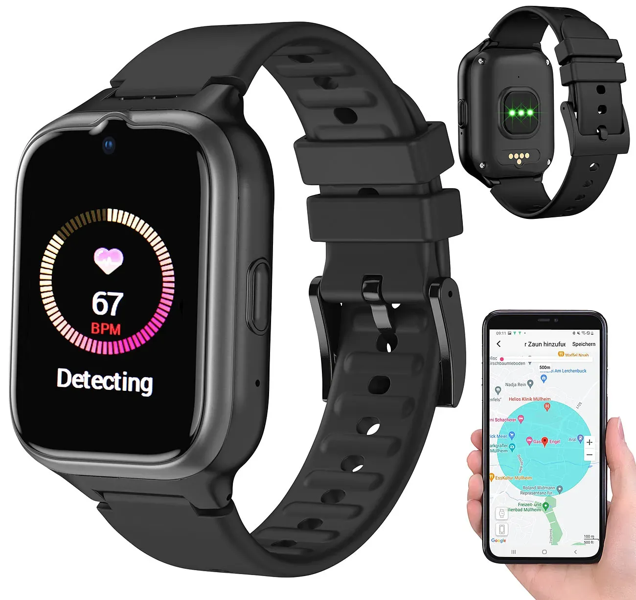 4G/LTE-Senioren-GPS-Handy-Uhr mit Garantruf Easy und Video-Telefonie