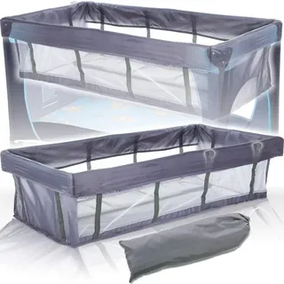 Stimo24 Universal Einhang Baby Einlage für Reisebett Liegefläche ab der Geburt Babybett 120 x 60 cm (Graphit)