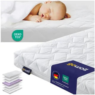 Kindermatratze Kaltschaummatratze für Baby Reisebett Matratzen Hochbett Minion, gowoll, 11 cm hoch, (Antibakteriell, Kompatibel für Hausbett Babybett Ausziehbett und Kinderbett), Babymatratze 70 cm x 140 cm x 11 cm