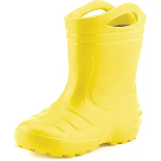 Ladeheid Kinder federleichte Eva Regenstiefel für Mädchen Jungen Thermo Gummistiefel gefüttert KL051 (Sonnig, 25 EU)