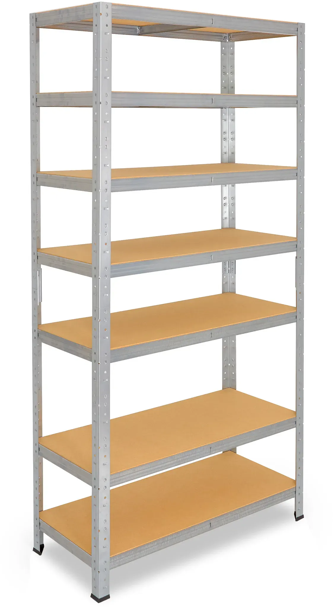 shelfplaza HOME 230x130x60 cm Schwerlastregal in verzinkt mit 7 Böden und 107 kg Traglast pro Boden