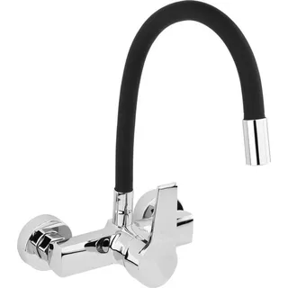 TRIZERATOP Küchenarmatur Wandarmatur flexible Schwarz