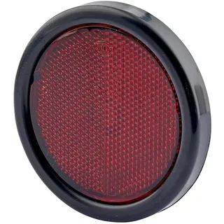 Hella 8RA 002 016-121 Rückstrahler - Lichtscheibenfarbe: rot - rund - Anbau/geschraubt - hinten