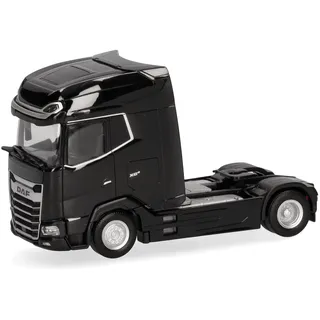 HERPA LKW Modell DAF XG+ Zugmaschine 2achs, schwarz, Miniatur im Maßstab 1:87, Sammlerstück, Made in Germany, Kunststoff